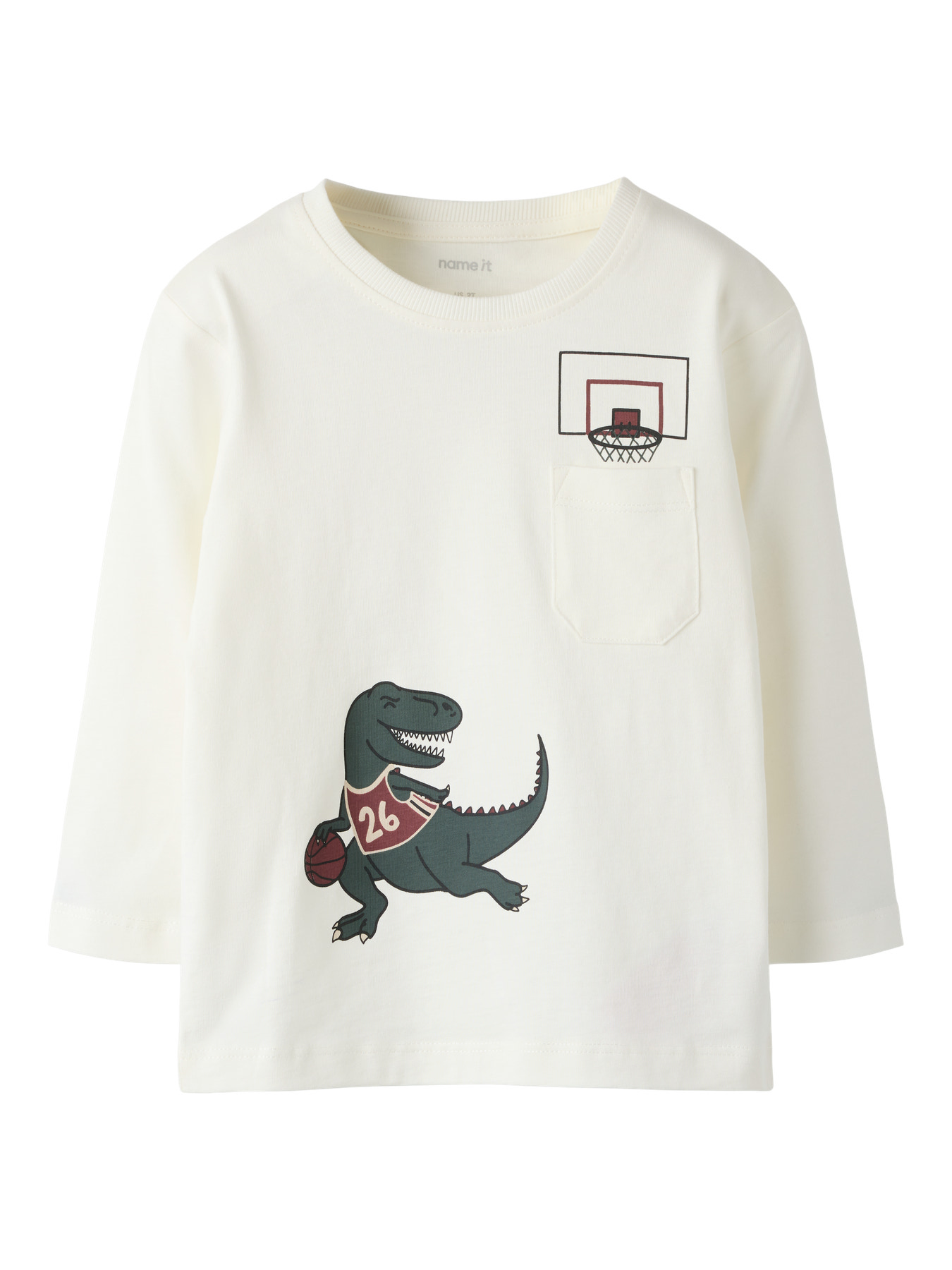 NAME IT Bluse Vilian Cloud Dancer Dino Basket