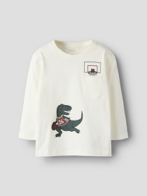 NAME IT Bluse Vilian Cloud Dancer Dino Basket