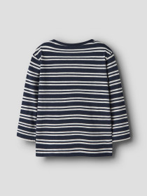 NAME IT Stribet Bluse Navy Blazer Cloud Dancer