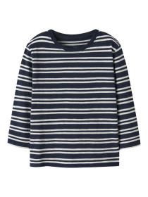 NAME IT Stribet Bluse Navy Blazer Cloud Dancer