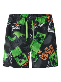 NAME IT Badeshorts Mic Minecraft Black