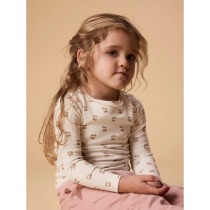 LIL ATELIER Bluse Layo Sig Coconut Milk Cherry