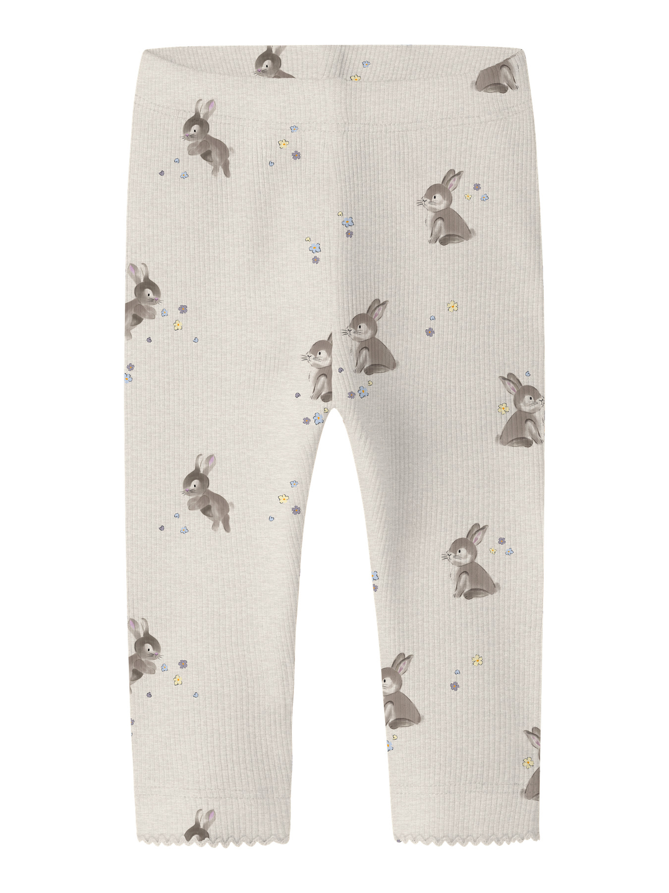 Name It Leggings Peyote Melange Med Kaninprint - Str. 1.5y 86cm