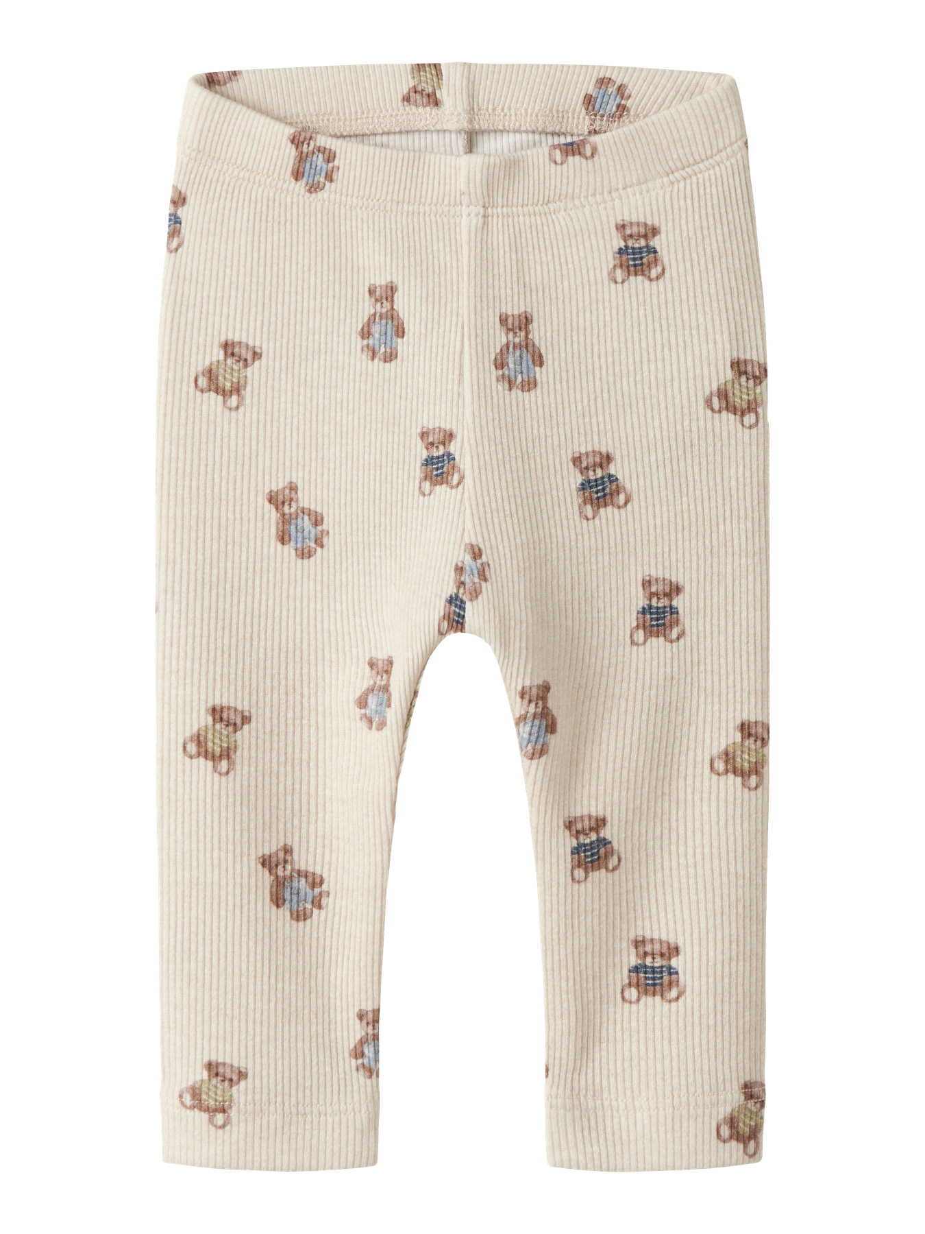 Name It Leggings Peyote Melange Med Bamseprint - Str. 1m 56cm