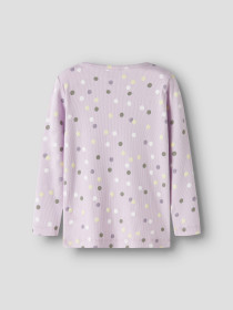 NAME IT Rib Bluse Dottia Lavender Fog