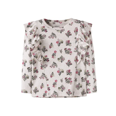 NAME IT Langærmet Bluse Doritta Peyote Melange