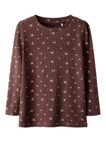 NAME IT Rib Bluse Soho Peppercorn