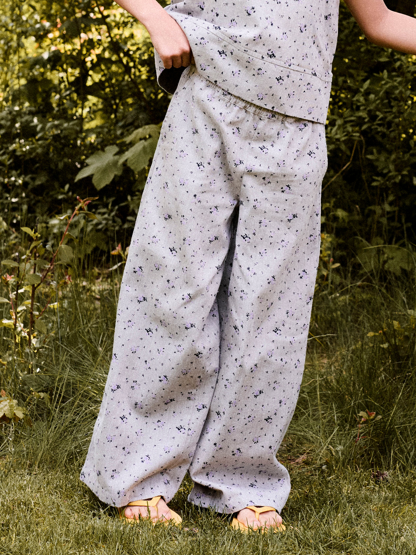 NAME IT Bukser Wide Drita Lavender Gray