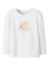 NAME IT Langærmet Bluse Ronesses Bright White