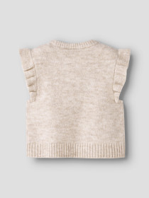 NAME IT Strik Vest Reifyly Knit Peyote Melange