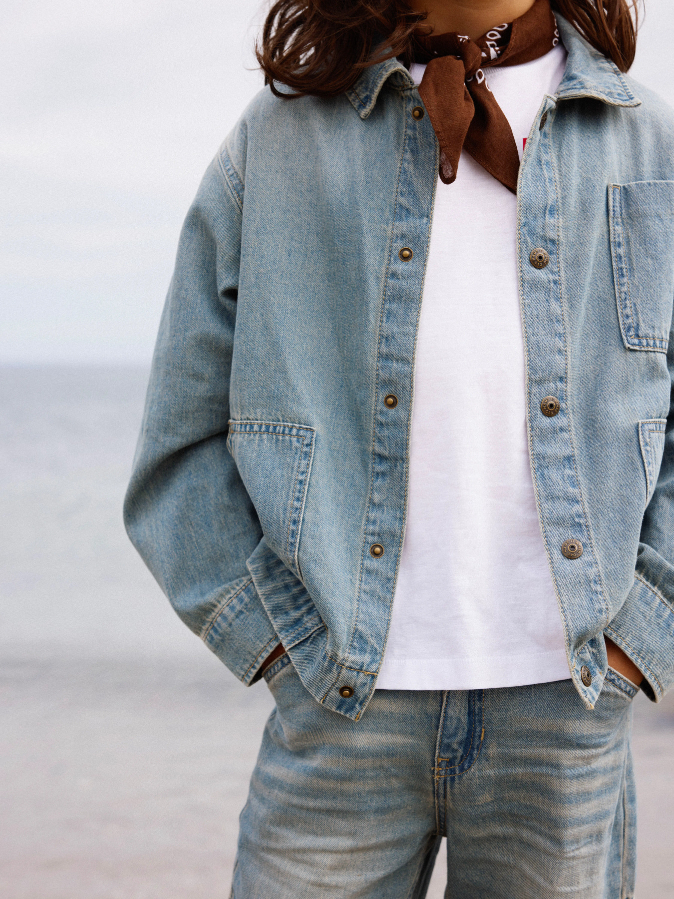 NAME IT Oversize Denim Skjorte Tom Vintage Medium Blue