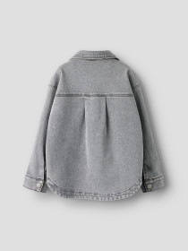 NAME IT Denim Schaket Everlyn Light Grey Denim Heart Studs