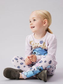 NAME IT Bluse Fufu Stitch Lavender