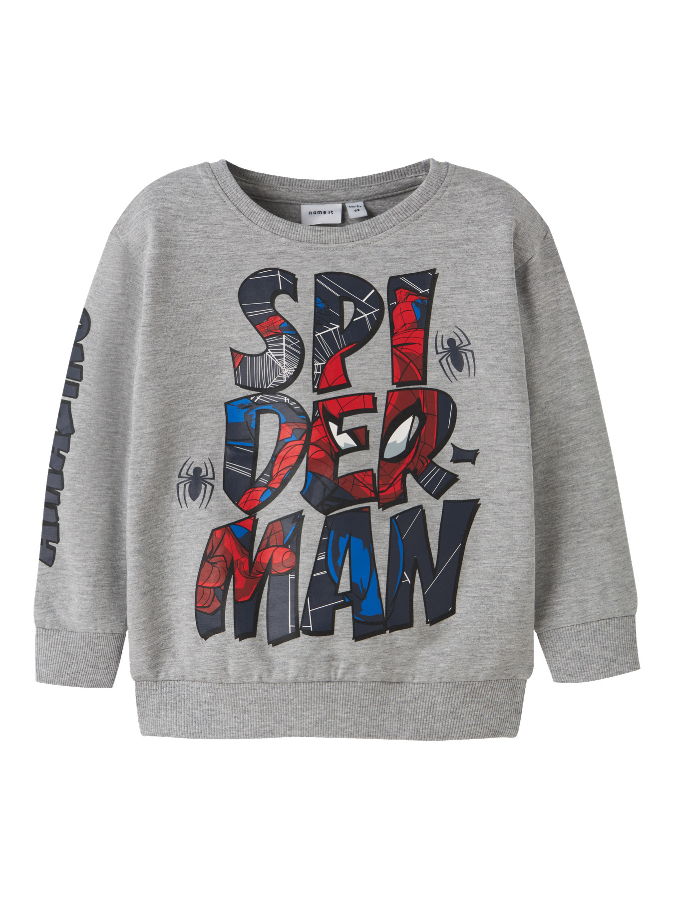 Name It Sweatshirt - NmmFloyd - Spiderman - Grey Melange