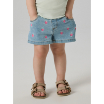NAME IT Denim Shorts Rose Light Blue Denim Strawberry