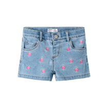 NAME IT Denim Shorts Rose Light Blue Denim Strawberry