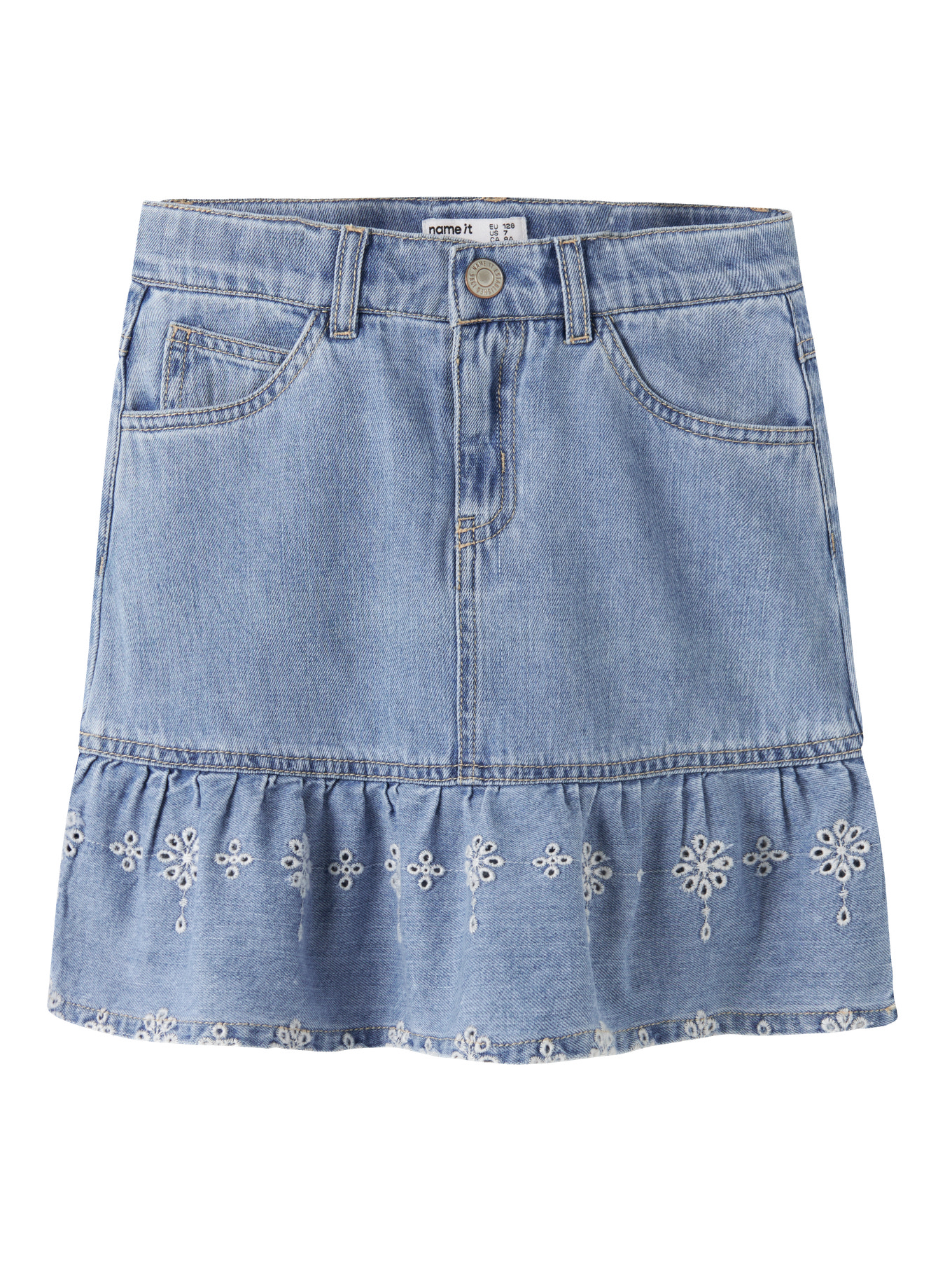 Name It Nederdel - NkfHallie - Light Blue Denim/ANGLAISE