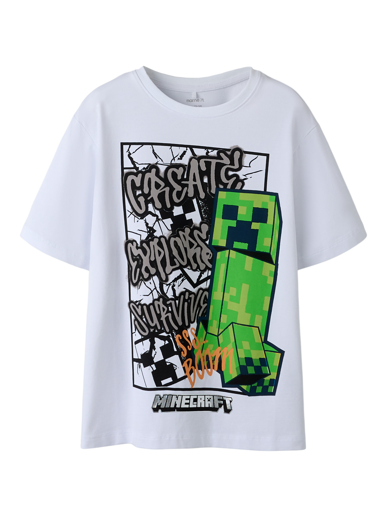 Name It T-Shirt - NkmMase - Minecraft - Hvid