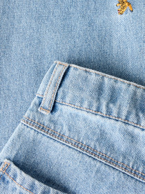 NAME IT Brede Jeans Rose Light Blue Denim Emb