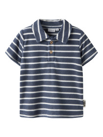 NAME IT Polo T-shirt Finti Terry Vintage Indigo