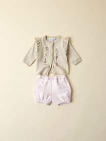 NAME IT Cardigan Flowers Peyote Melange