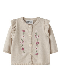 NAME IT Cardigan Flowers Peyote Melange