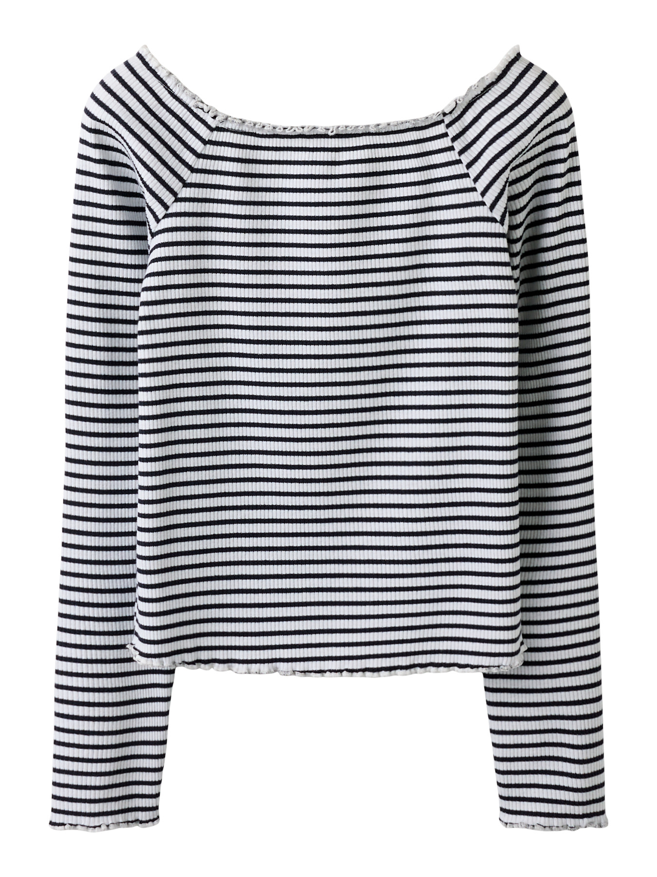 Name It Bluse - NkfForta - Rib - Navy Blazer/Bright White