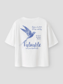 NAME IT T-shirt Francine Bright White