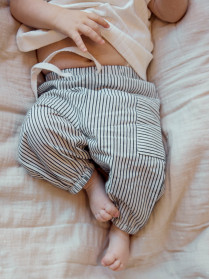 NAME IT Bukser Far Cloud Dancer Navy Blazer