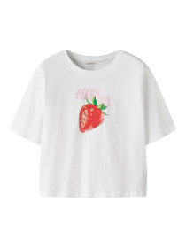 NAME IT Kort T-shirt Farinaz Bright White