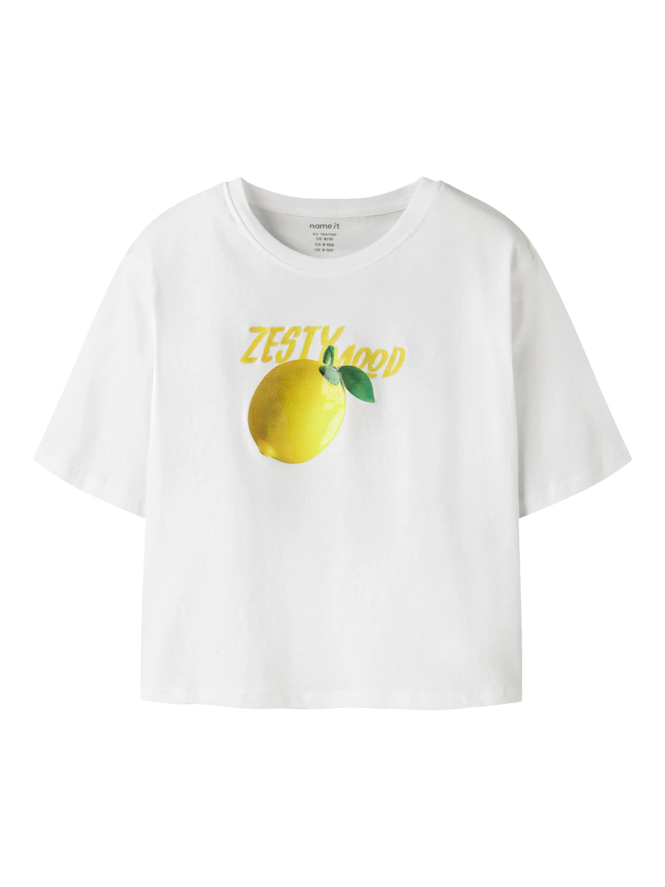 Name it T-shirt - NkfFarinaz - Bright White/LEMON