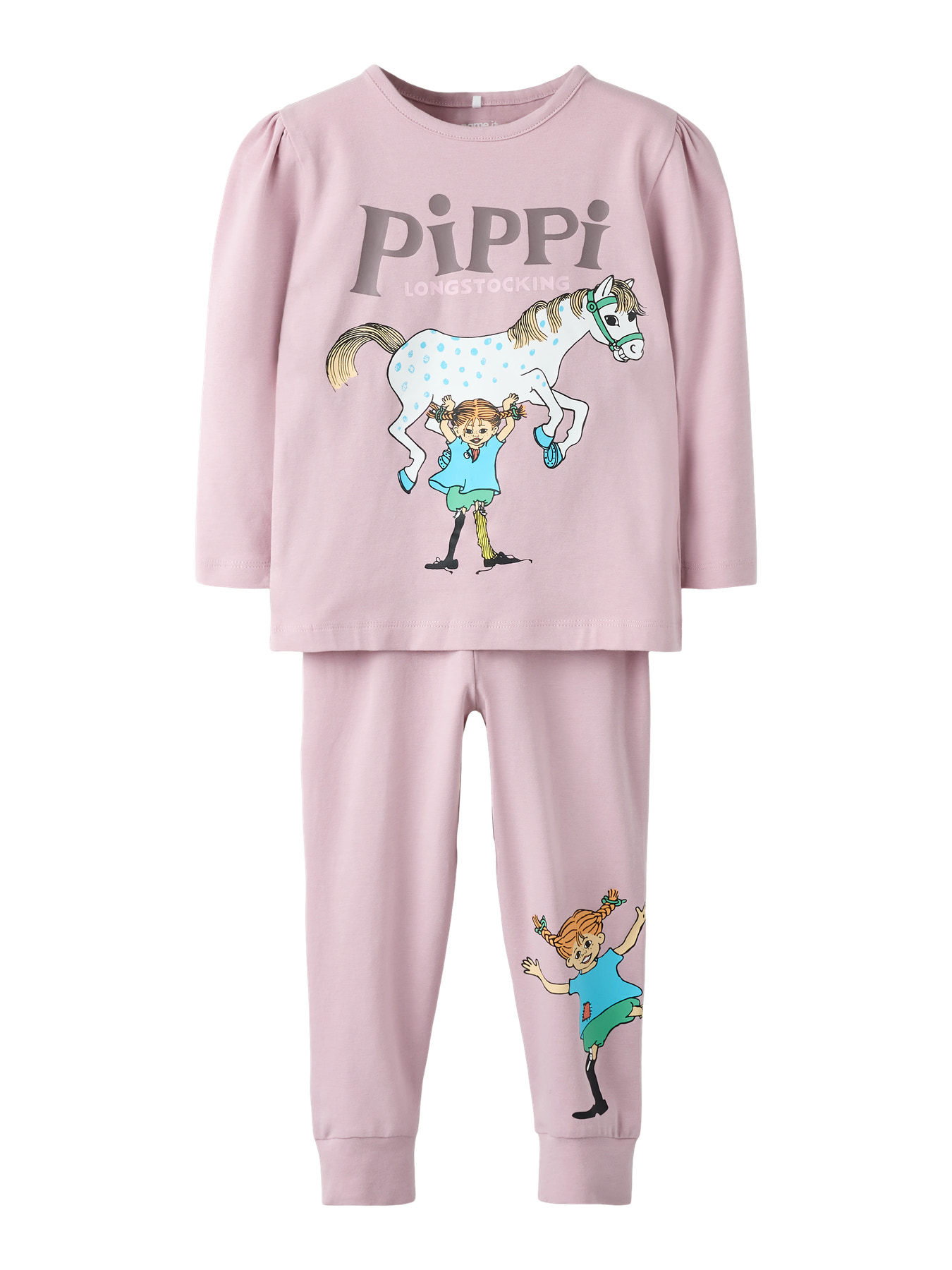 Name It Pyjamas Keepsake Lilac Med Pippi Print - Str. 4y 104cm
