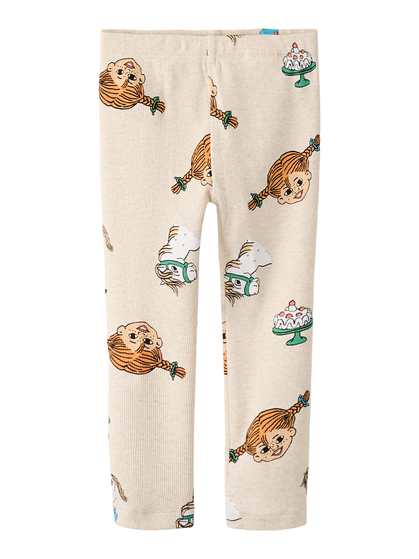Name It Leggings - Rib - NmfSoca Pippi - Peyote Melange