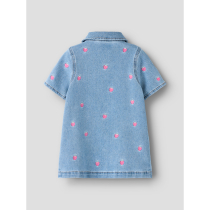 NAME IT Denim Kjole Laila Light Blue Denim Starwberry