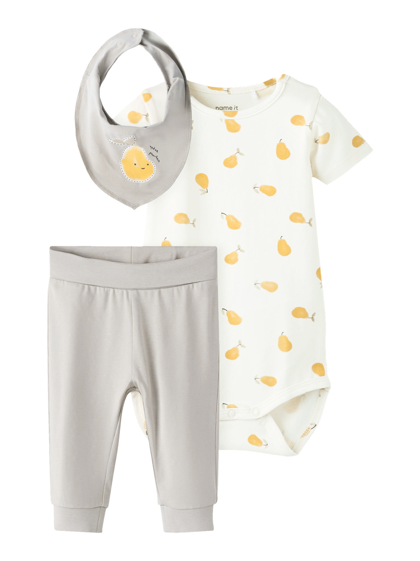 Name It Gaveæske - Busker/Body k/æ/Savlesmæk - Chateau Gray