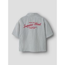 NAME IT Overshirt Herni Garden Topiary Embr. Urban Red