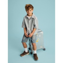 NAME IT Overshirt Herni Garden Topiary Embr. Urban Red