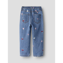 NAME IT Barrel Jeans Bella Medium Blue Denim Emb