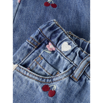 NAME IT Barrel Jeans Bella Medium Blue Denim Emb