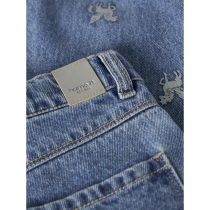 NAME IT Jeans Bella Barrel Glitter Medium Blue Denim Unicorn