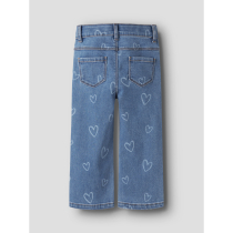NAME IT Wide Jeans Rose Medium Blue Denim Heart