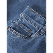 NAME IT Wide Jeans Rose Medium Blue Denim Heart