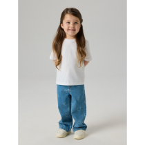 NAME IT Wide Jeans Rose Medium Blue Denim Heart