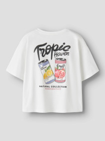 NAME IT T-shirt Haima Bright White Tropic Haven