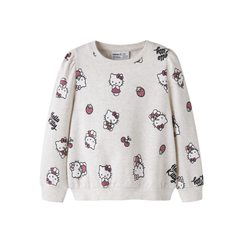 Name It Sweatshirt - NmfAsa - Hello Kitty - Peyote Melange