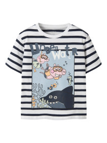 NAME IT T-shirt Marrow Gurli Gris Bright White