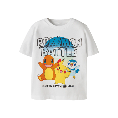 NAME IT T-shirt Malt Pokemon Bright White billede