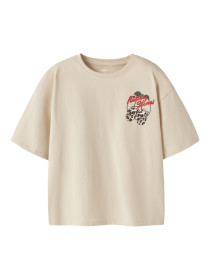 NAME IT T-shirt Afema Rollings Almond Milk