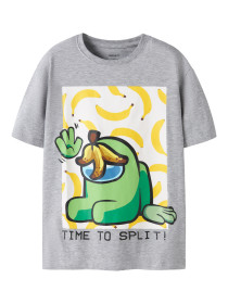 NAME IT T-shirt Adin Amongus Grey Melange