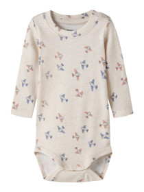 NAME IT Langærmet Body Hop Peyote Melange